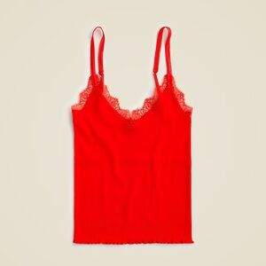 - J.Crew lace trimmed tank top